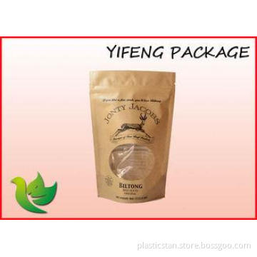 Ziplock Stand Up Brown Kraft Paper Bag Flexible Food Packag